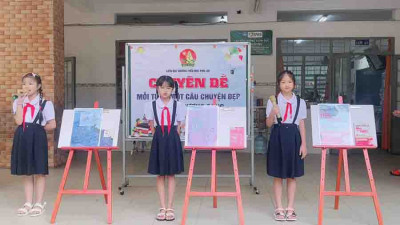 Trường Tiểu học Phú Lợi tổ chức chuyên đề mỗi tuần một câu chuyện đẹp, một cuốn sách hay, một gương sáng