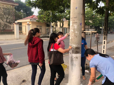 TH Phú Lợi tổ chức dọn dẹp đón tết Mậu Tuất 2018