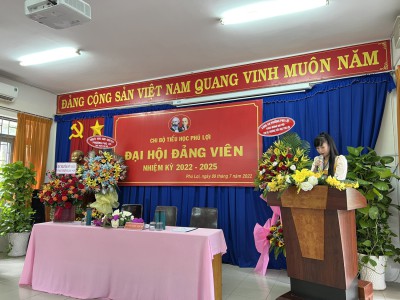 Chi bộ Tiểu Học Phú Lợi tổ chức thành công đại hội nhiệm kỳ 2022-2025