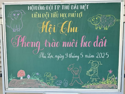 Liên Đội trường tiểu học Phú Lợi tổ chức hội thu phong trào “Nuôi Heo Đất” năm học 2024-2025