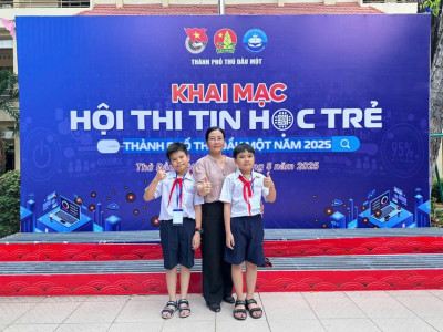 Trường Tiểu học Phú Lợi tham gia Hội thi Tin học Trẻ cấp thành phố năm học 2024–2025